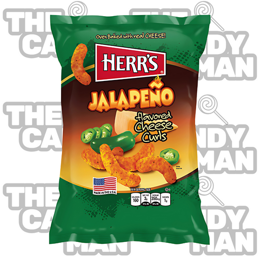 Herr’s Jalapeño Cheese Curls – 6oz (170g)